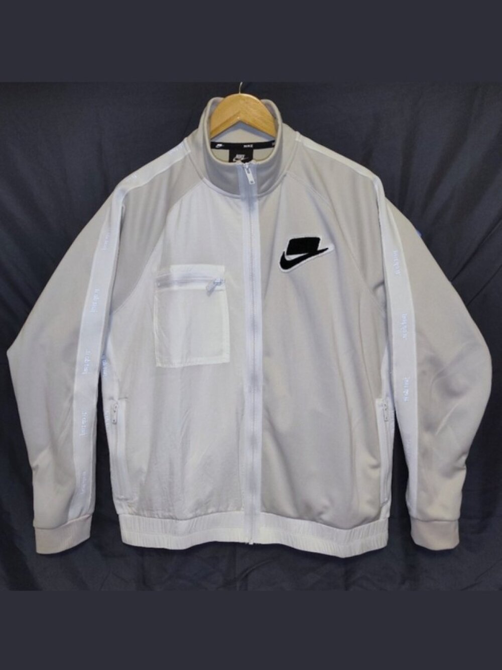 NWT Nike Sportswear NSW Track Jacket BV4603 Mixed Materials Light Bone Men's M